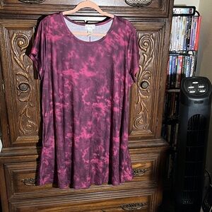 Just Be Maroon T-Shirt Dress
